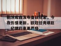 勒沃库森发布备战花絮，今夜伤情更新，欧冠任务艰巨，纪律约束更严格的简单介绍-开云体育